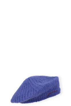 Cheap GANNI Mohair Beret Dazzling Blue
