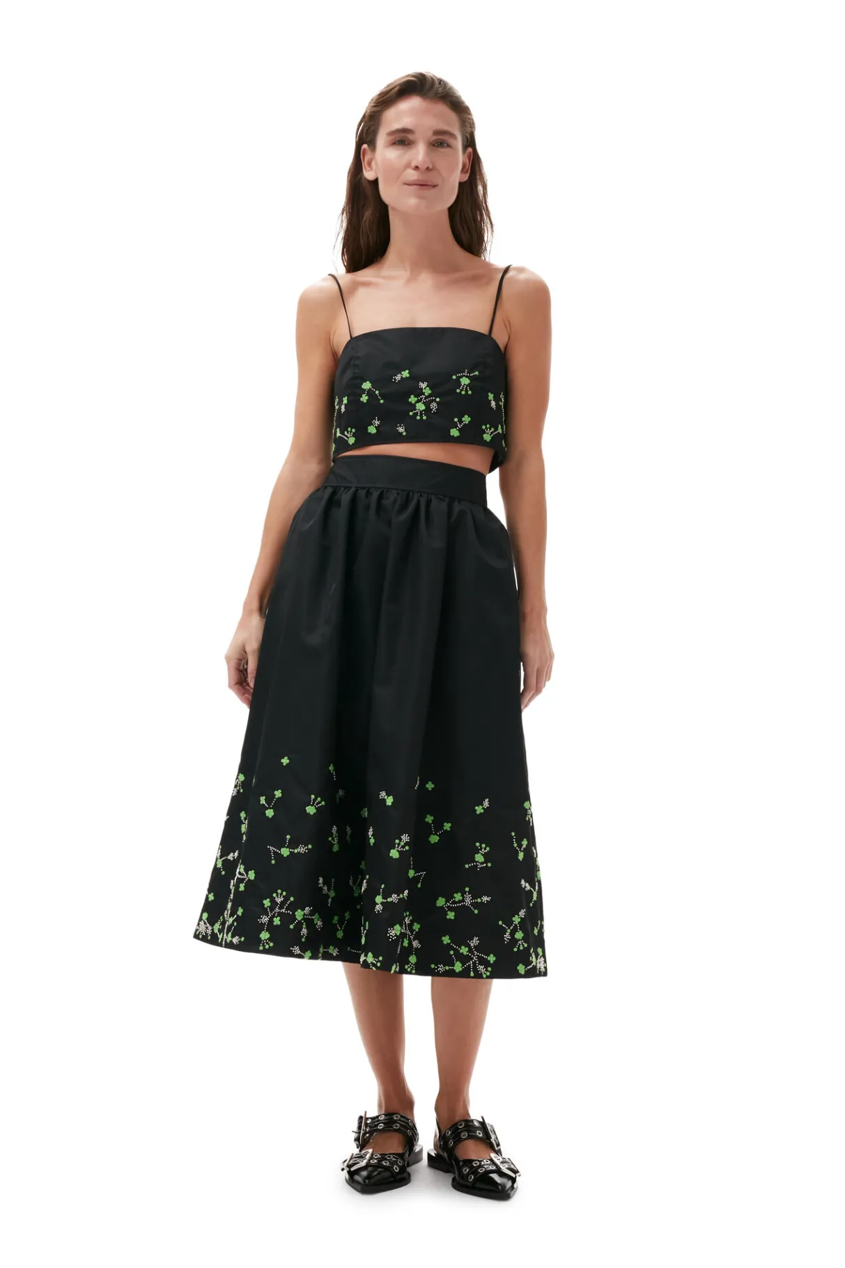 Fashion GANNI Nylon Skirt Black