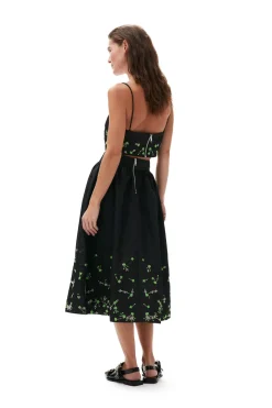 New GANNI Nylon Top Black