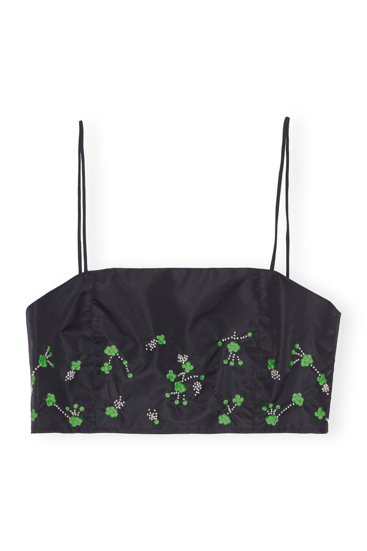 New GANNI Nylon Top Black
