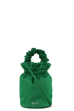 Shop GANNI Occasion Top Handle Bag Kelly Green