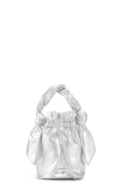 Flash Sale GANNI Occasion Top Handle Knot Bag Silver