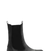 Best GANNI Ohoskin Cleated Mid Chelsea Boots Black
