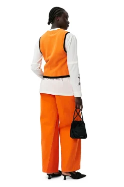 Cheap GANNI Overdyed Jozey Jeans Orangeade