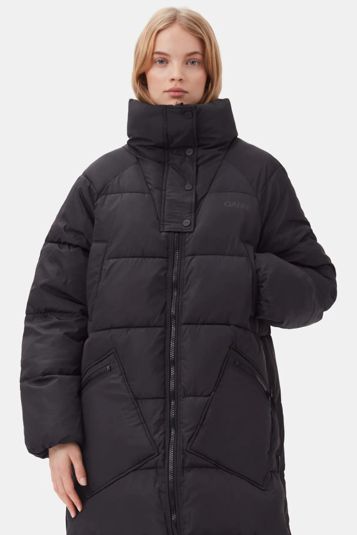 Flash Sale GANNI Oversized Tech Puffer Coat Phantom