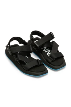 Cheap GANNI Performance Webbing Sandals Black