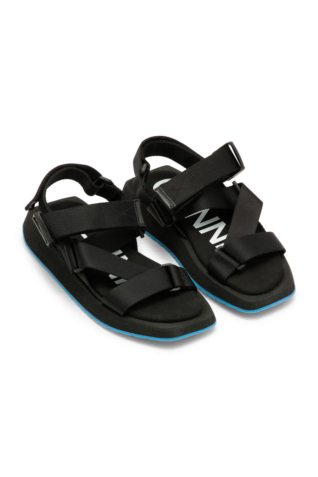 Cheap GANNI Performance Webbing Sandals Black