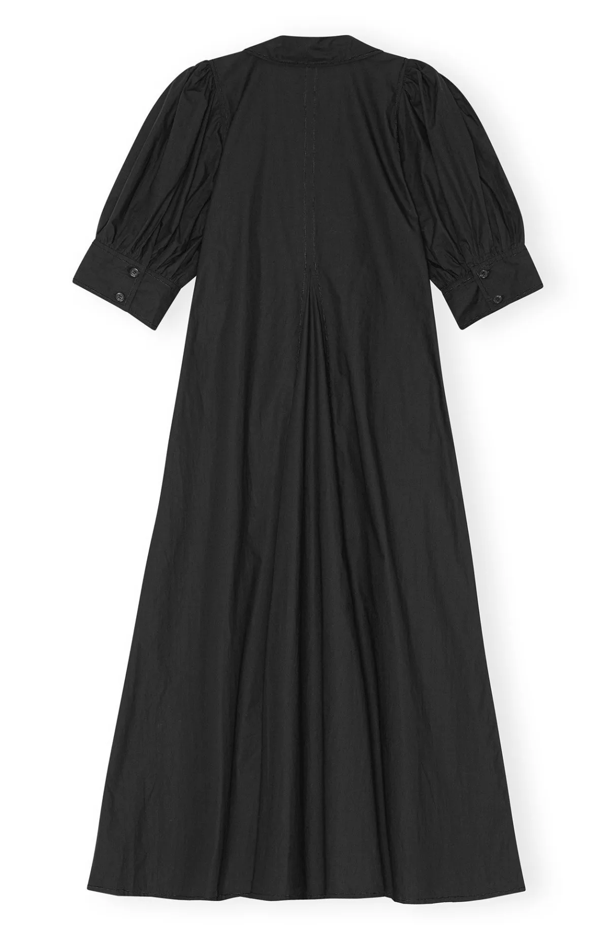 Flash Sale GANNI Poplin Midi Dress Black