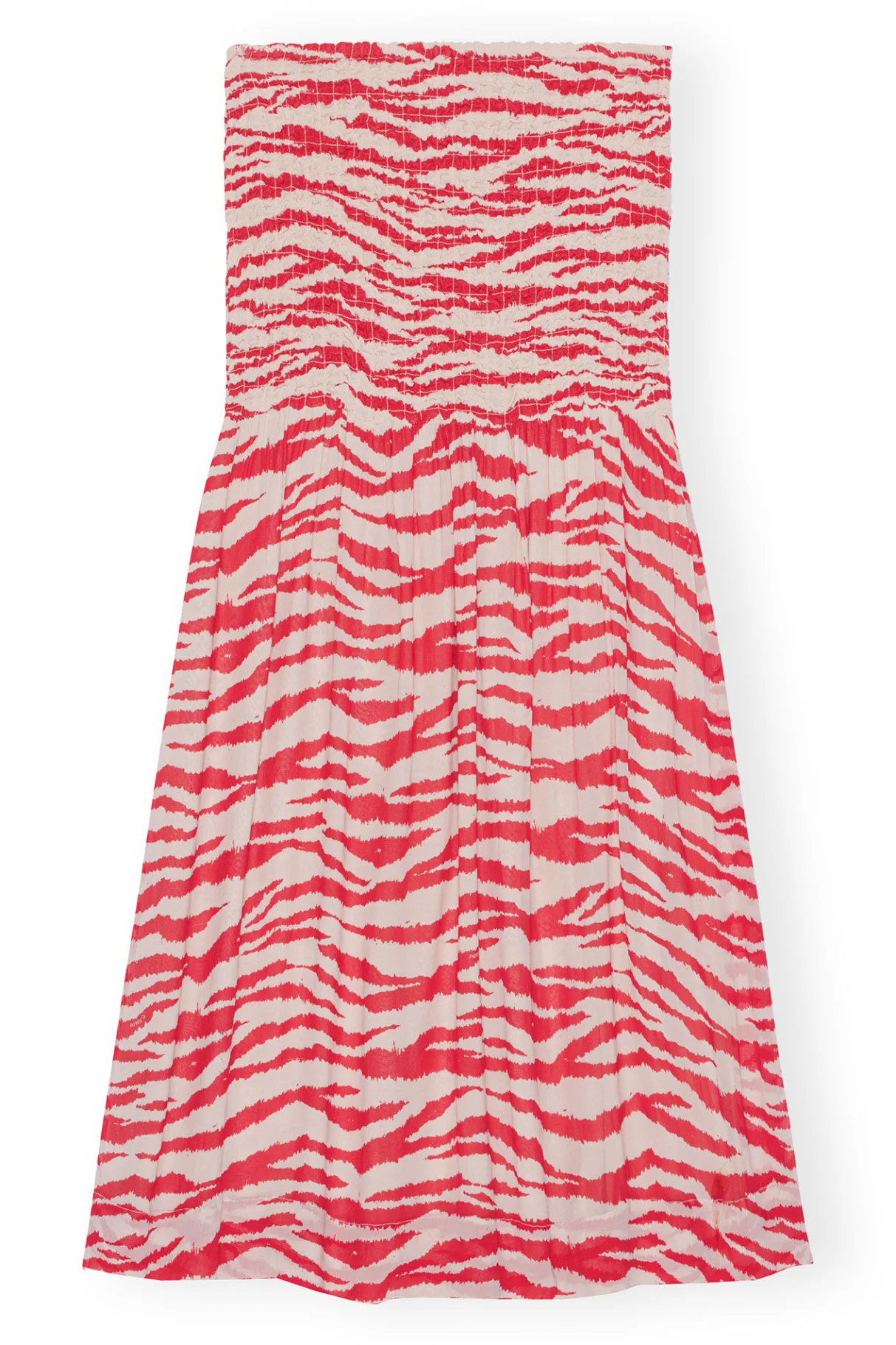Clearance GANNI Printed Georgette Maxi Smock Skirt Castle Wall