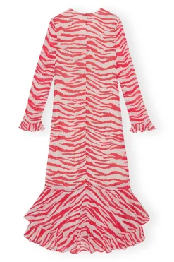 Flash Sale GANNI Printed Light Georgette Maxi Dress Castle Wall