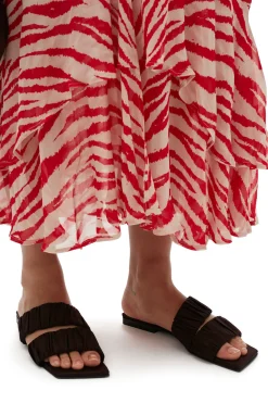Flash Sale GANNI Printed Light Georgette Maxi Dress Castle Wall
