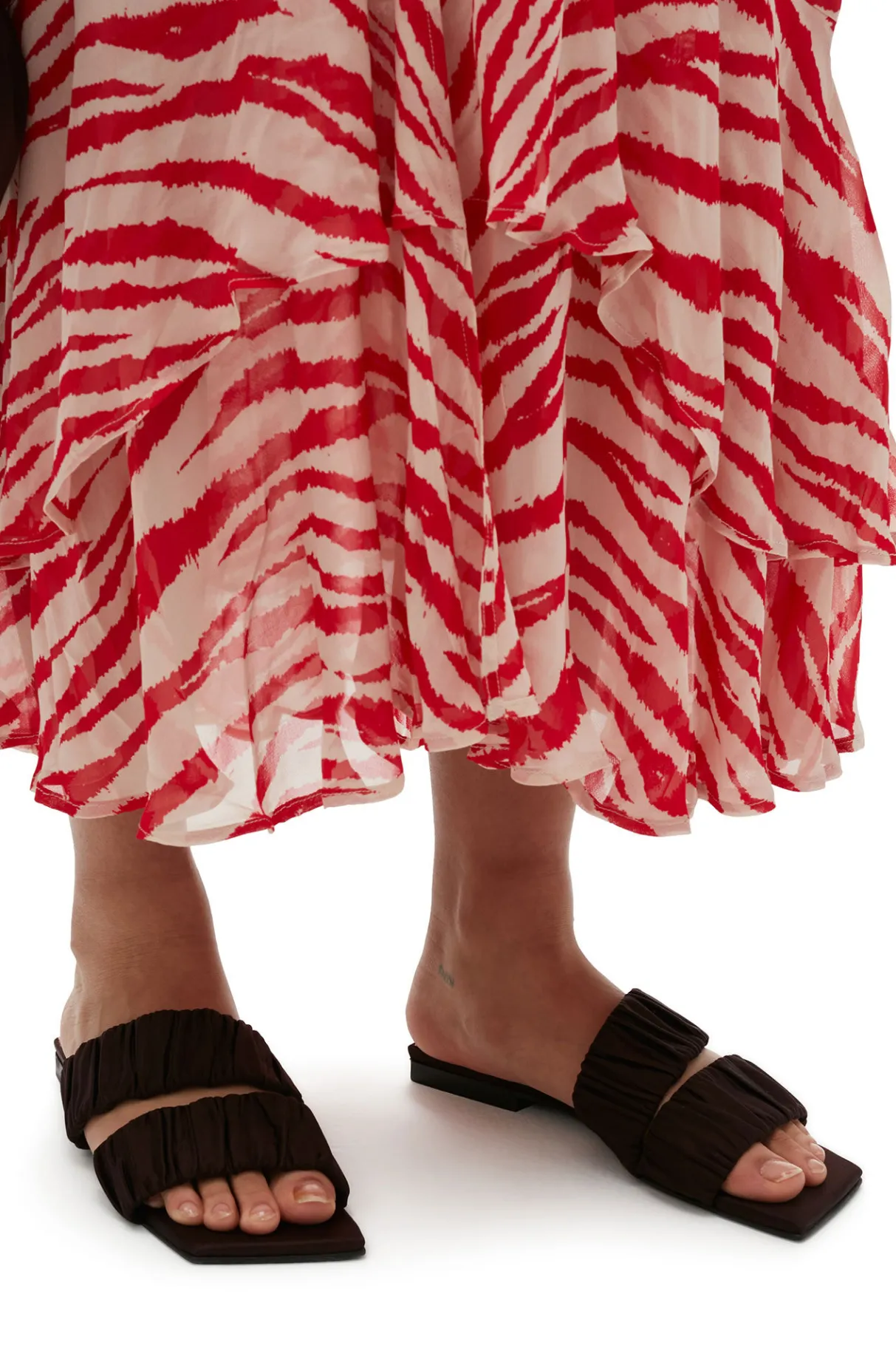 Flash Sale GANNI Printed Light Georgette Maxi Dress Castle Wall