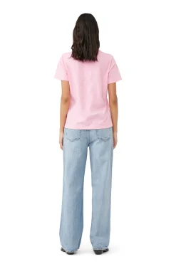 Discount GANNI Raspberry Relaxed T-Shirt Rosebloom