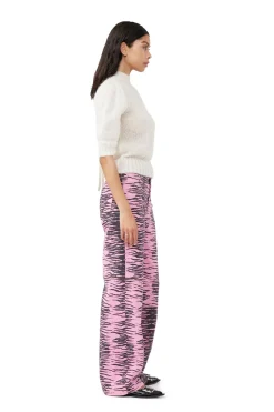 Shop GANNI Re-Cut Overdyed Magny Jeans Cyclamen