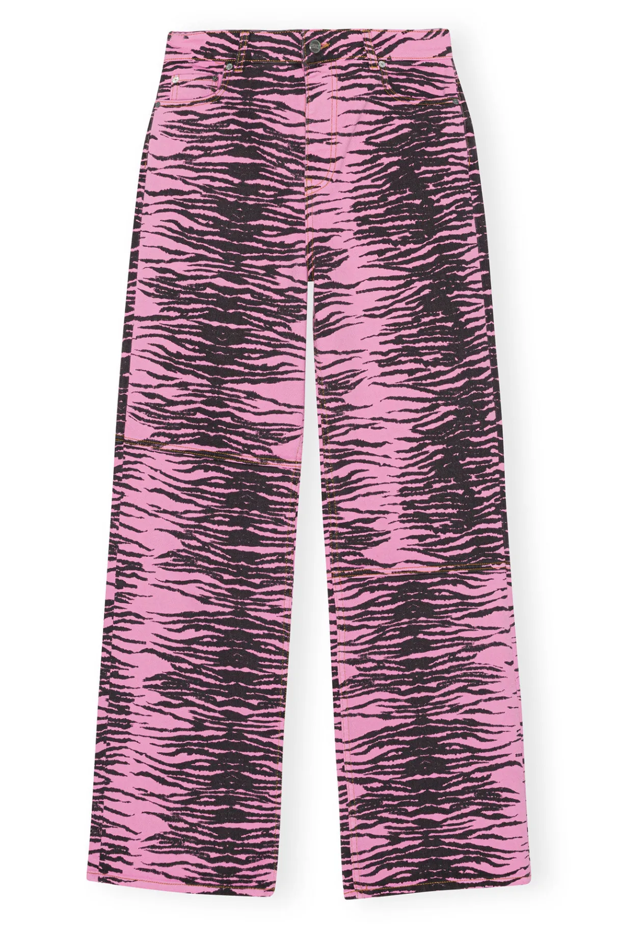 Shop GANNI Re-Cut Overdyed Magny Jeans Cyclamen
