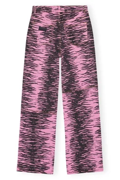 Shop GANNI Re-Cut Overdyed Magny Jeans Cyclamen