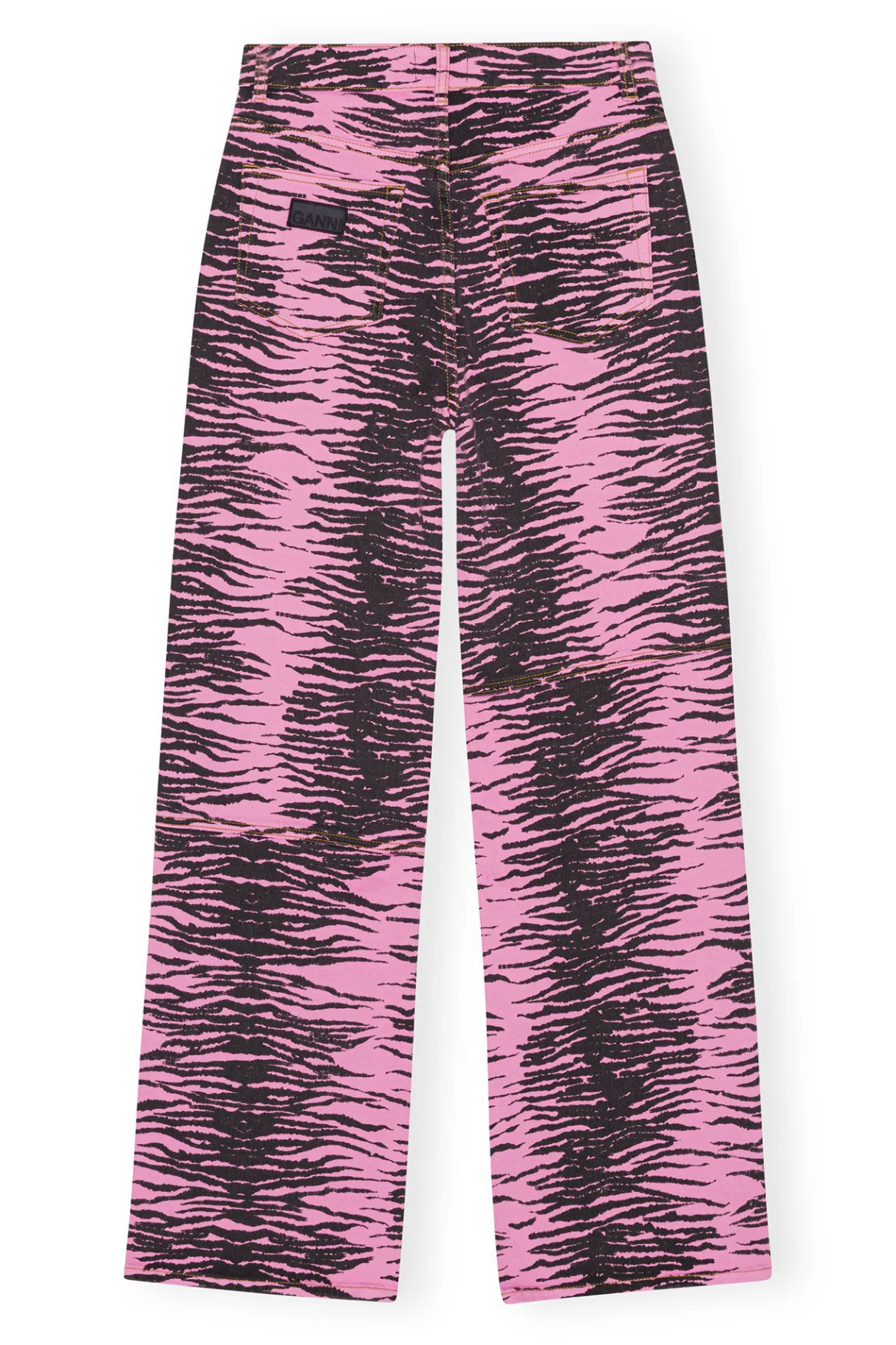 Shop GANNI Re-Cut Overdyed Magny Jeans Cyclamen