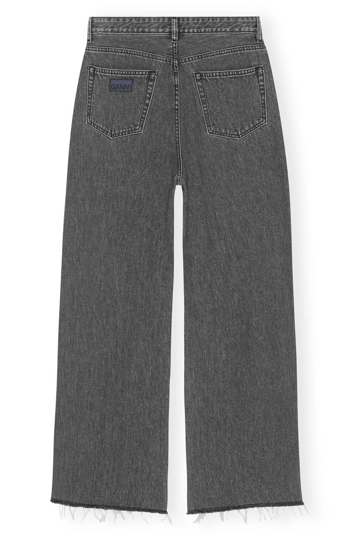 Outlet GANNI Re-Cut Wide Drawstring Jeans Washed Black/Black