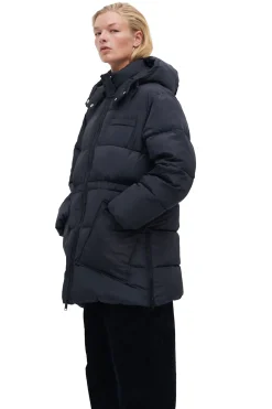 Clearance GANNI Recycled Polyester Oversized Puffer Midi Jacket Phantom