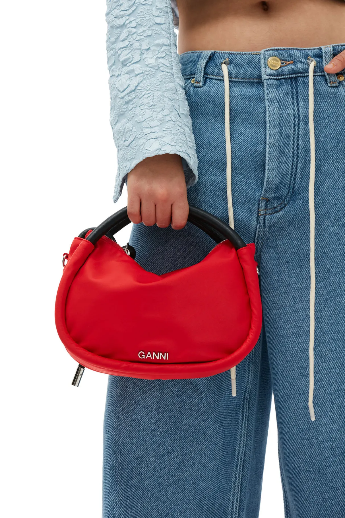 Fashion GANNI Red Knot Mini Bag Fiery Red