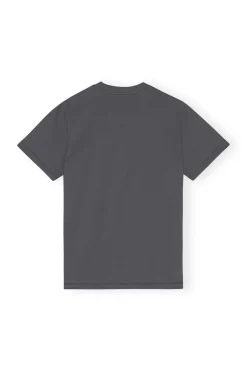 Hot GANNI Relaxed Cat T-Shirt Volcanic Ash