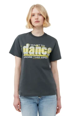 Discount GANNI Relaxed Dance T-Shirt Volcanic Ash