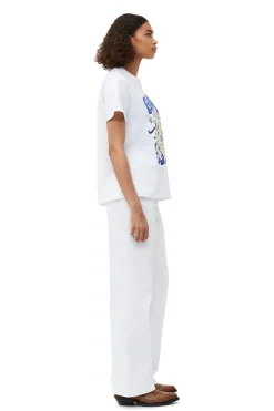 Sale GANNI Relaxed Fun Bunny T-Shirt Bright White
