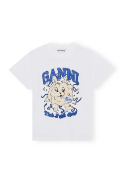 Sale GANNI Relaxed Fun Bunny T-Shirt Bright White