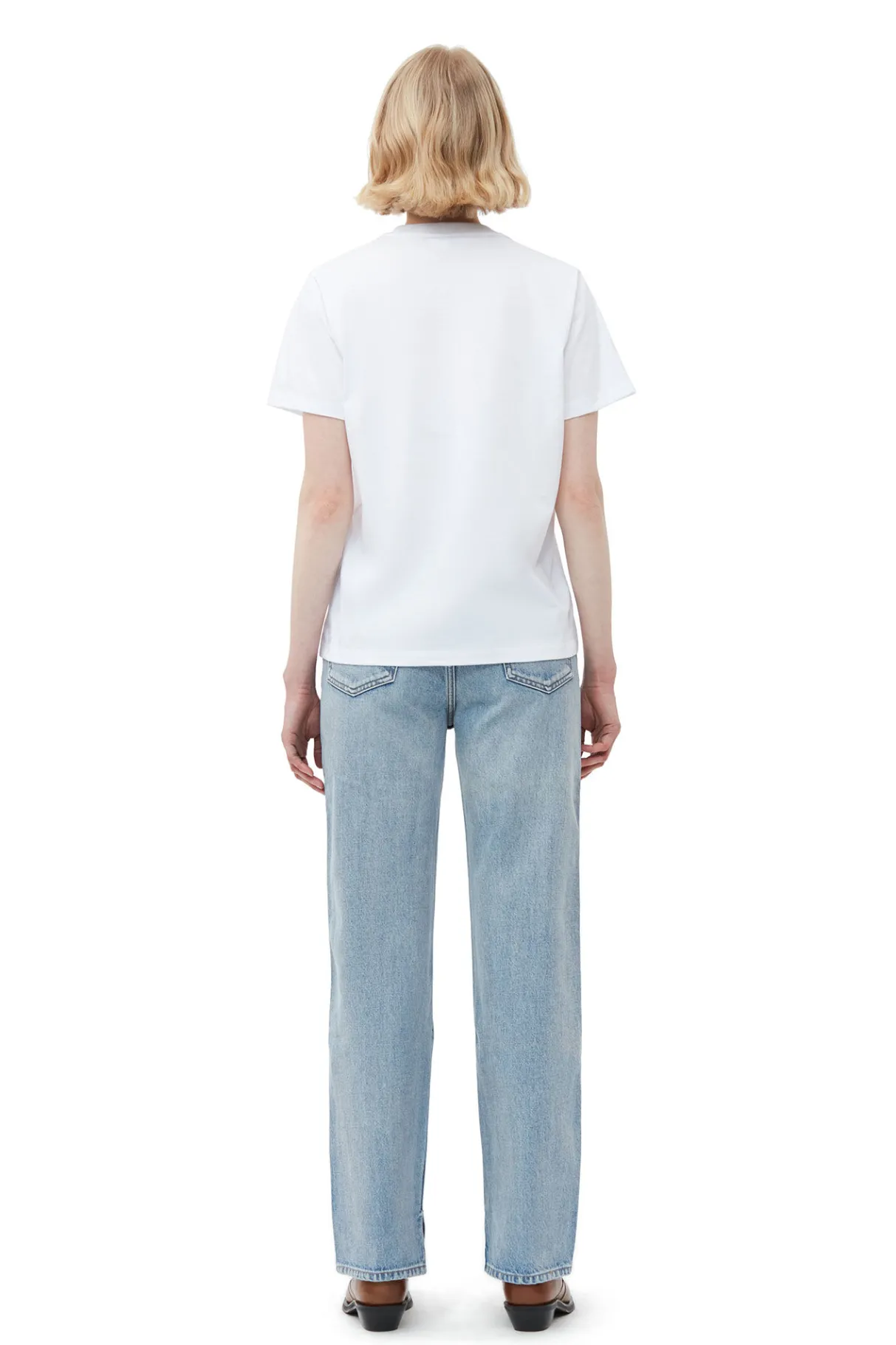Outlet GANNI Relaxed Fun T-Shirt Bright White