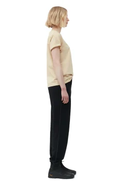 Clearance GANNI Relaxed T-Shirt Pale Khaki