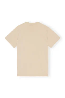 Clearance GANNI Relaxed T-Shirt Pale Khaki
