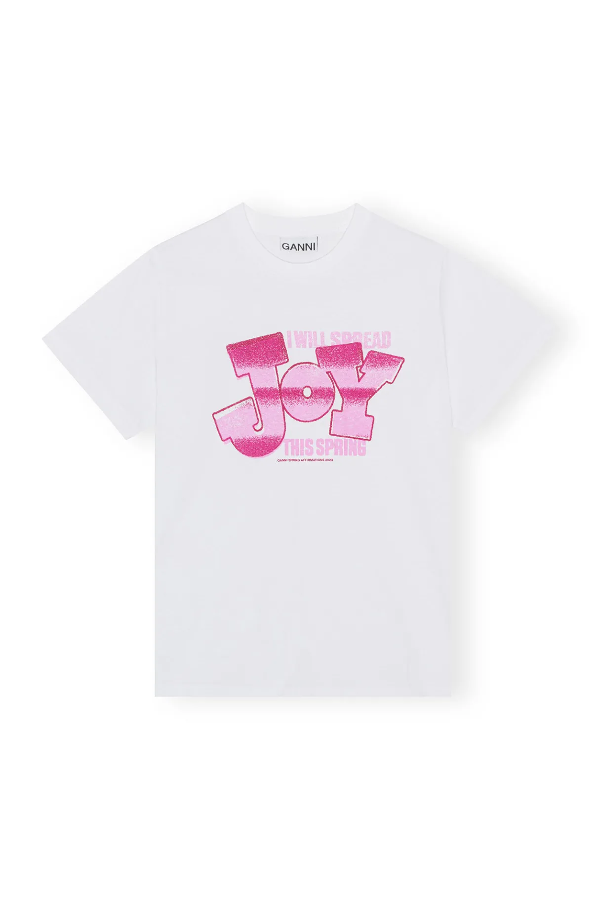 Shop GANNI Relaxed Joy T-Shirt Bright White