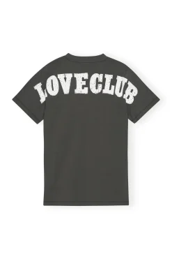 Cheap GANNI Relaxed Loveclub T-Shirt Volcanic Ash