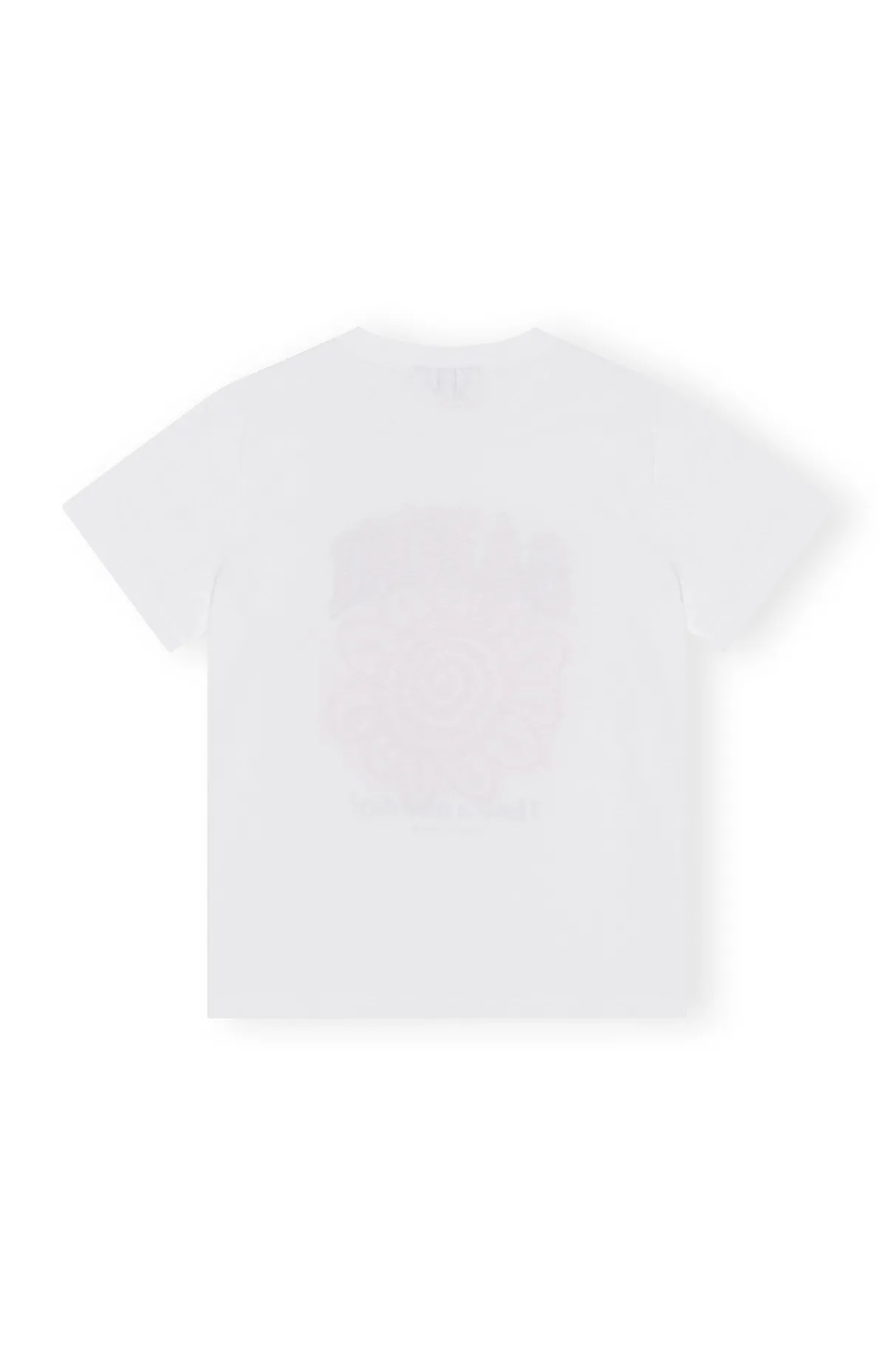 Best Sale GANNI Relaxed Red Flower T-Shirt Bright White