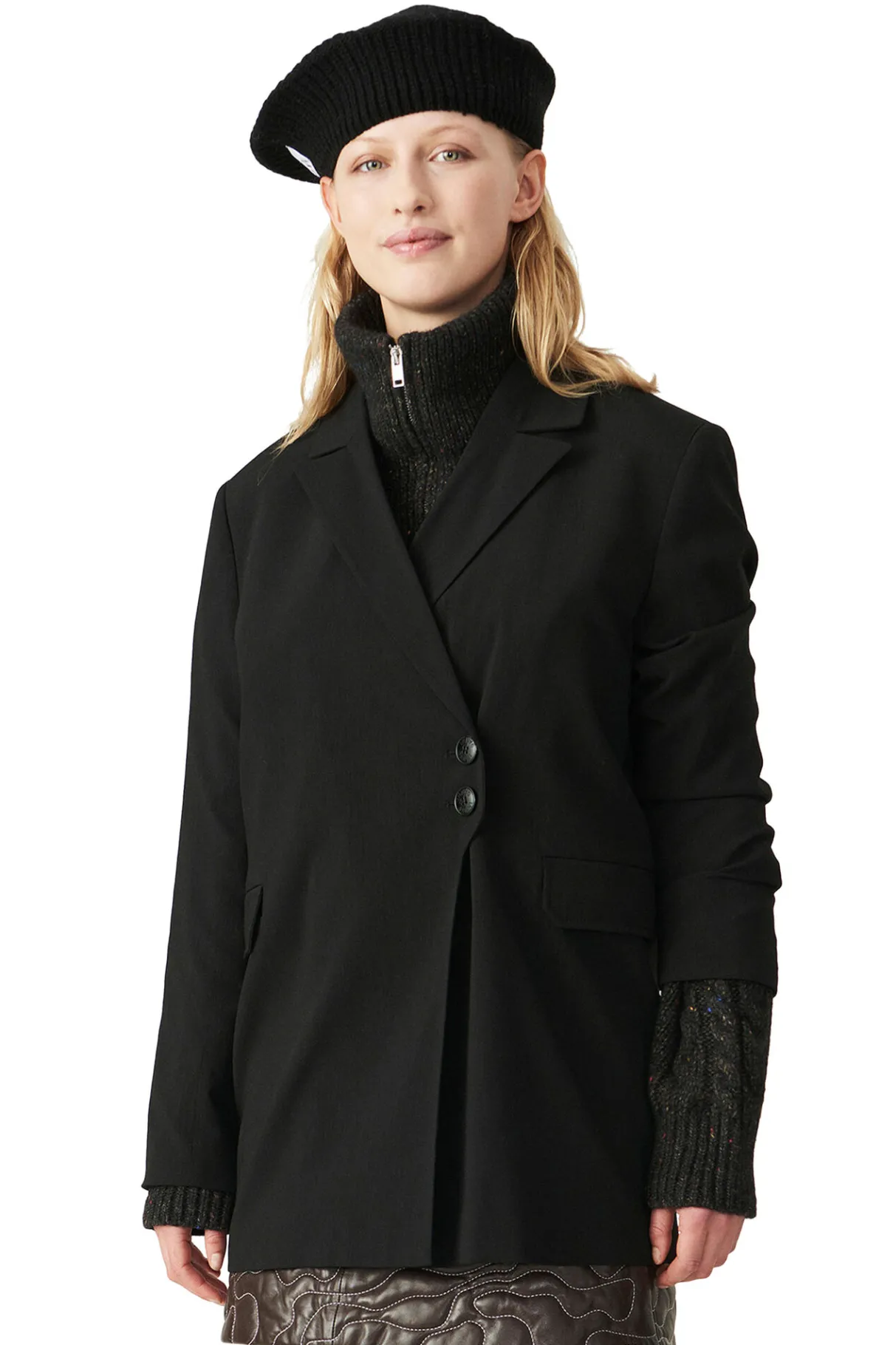 Cheap GANNI Relaxed Suit Blazer Black