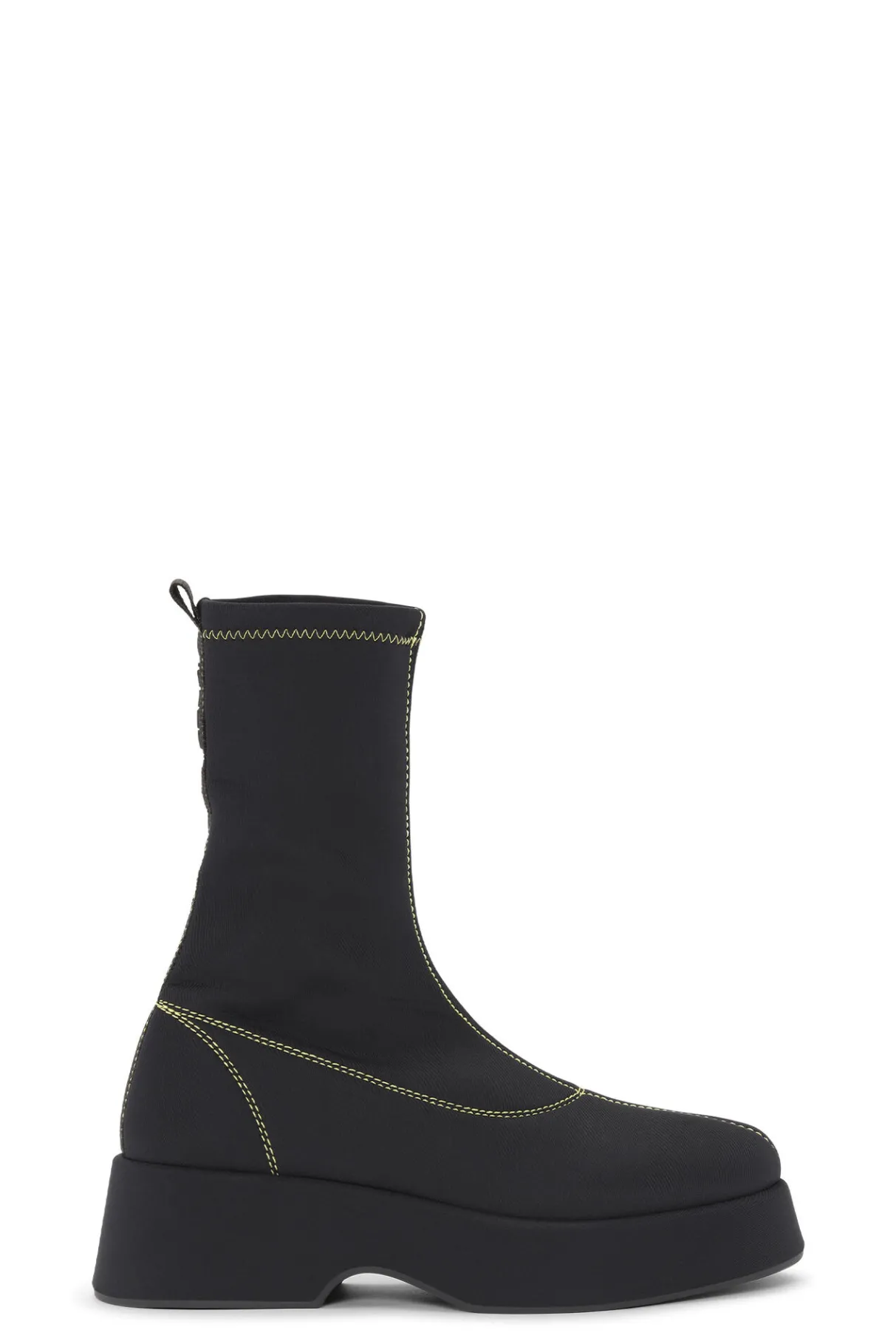Clearance GANNI Retro Flatform Ankle Sockboots Black