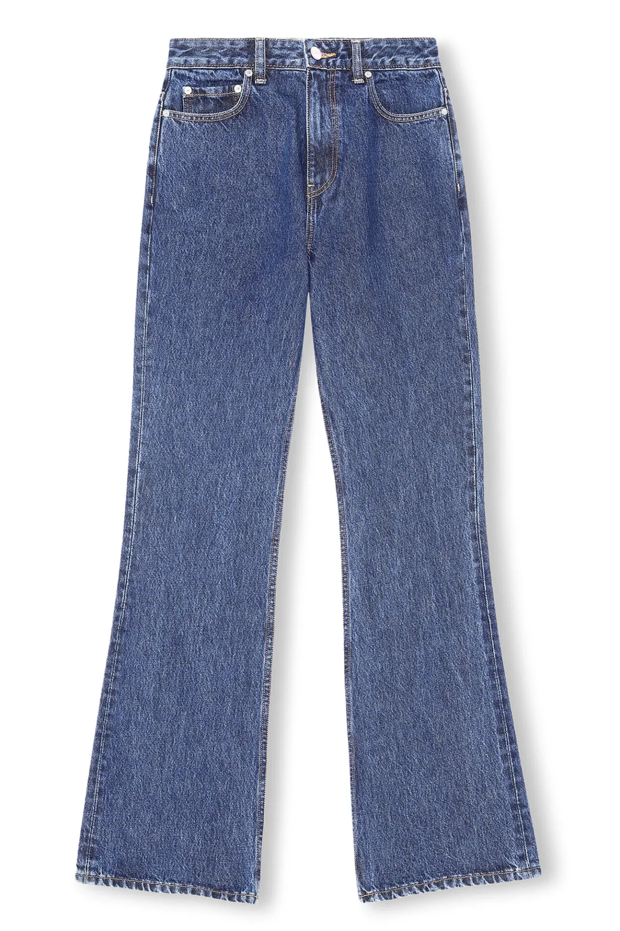 New GANNI Rigid Denim Betzy Dark Blue Stone