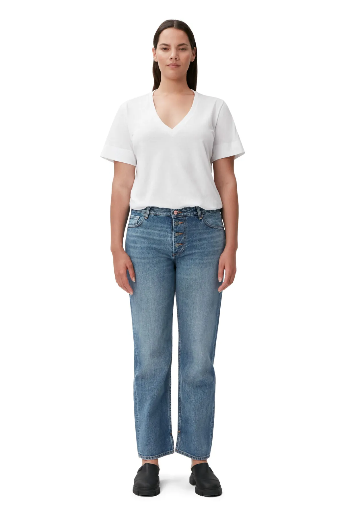 Flash Sale GANNI Rigid Denim Lovy Mid Blue Vintage