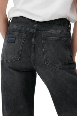 New GANNI Rigid Denim Lovy Black/White Vintage