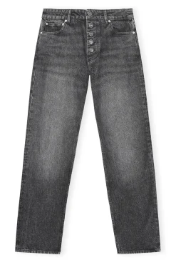 New GANNI Rigid Denim Lovy Black/White Vintage