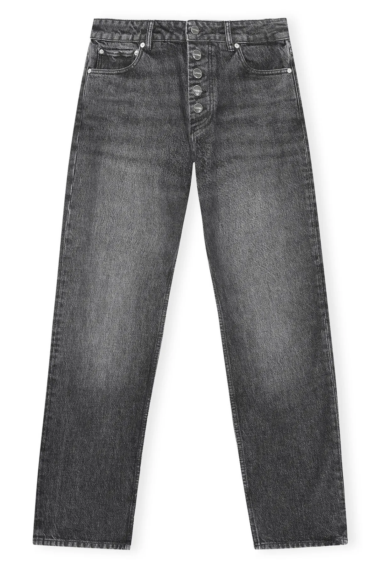New GANNI Rigid Denim Lovy Black/White Vintage