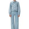 Store GANNI Rigid Denim Rigid Denim Camy Light Blue Stone