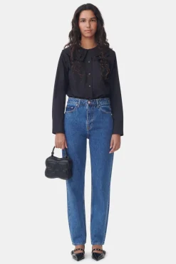 Store GANNI Rigid Denim Swigy Mid Blue Stone