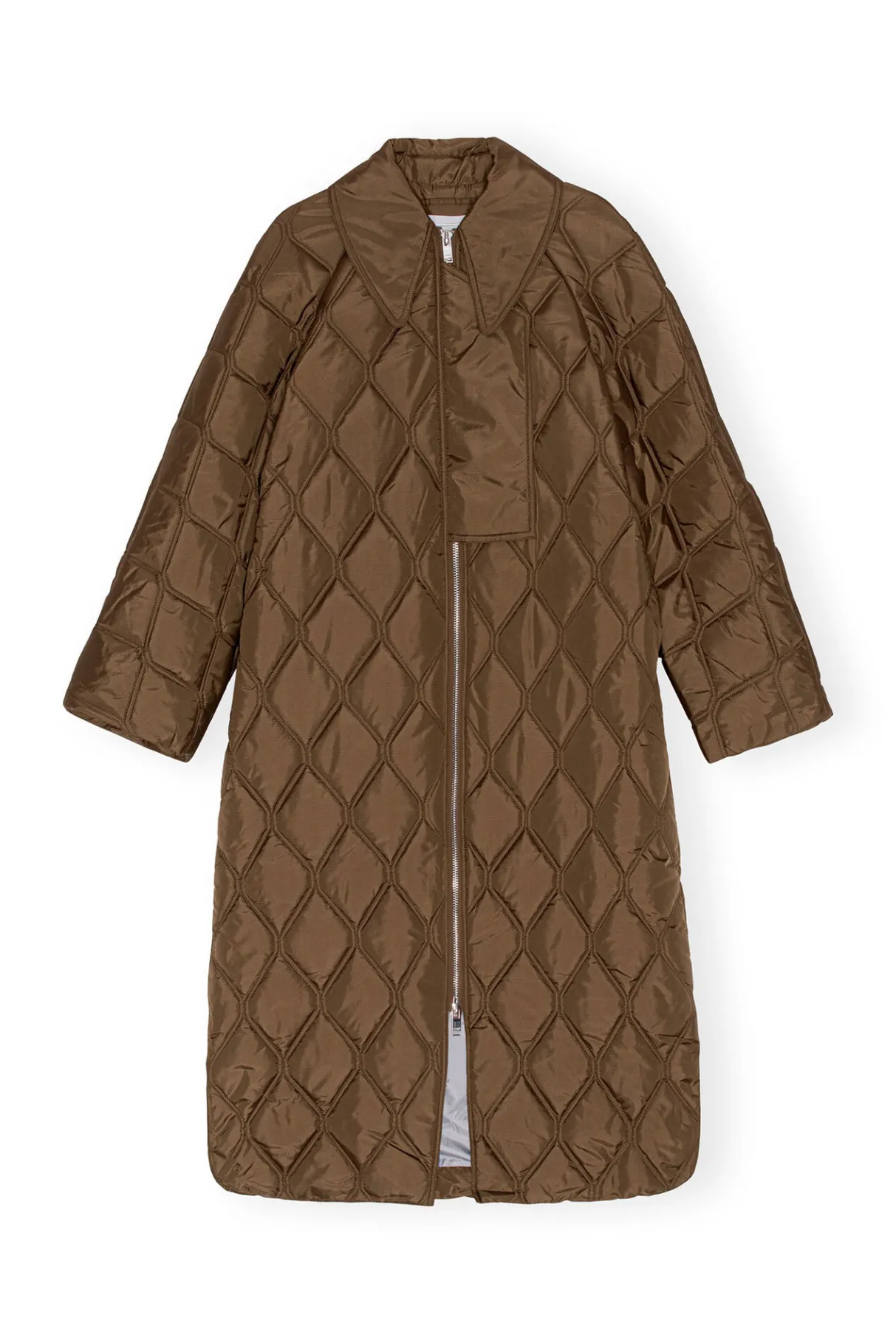 Store GANNI Ripstop Quilt Coat Teak