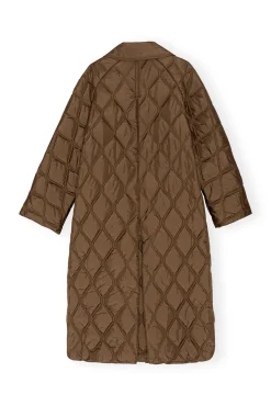 Store GANNI Ripstop Quilt Coat Teak