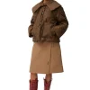 Clearance GANNI Ripstop Quilt Jacket Teak