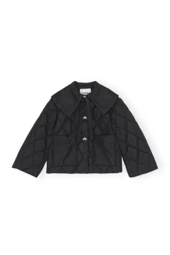 Sale GANNI Ripstop Quilt Jacket Black