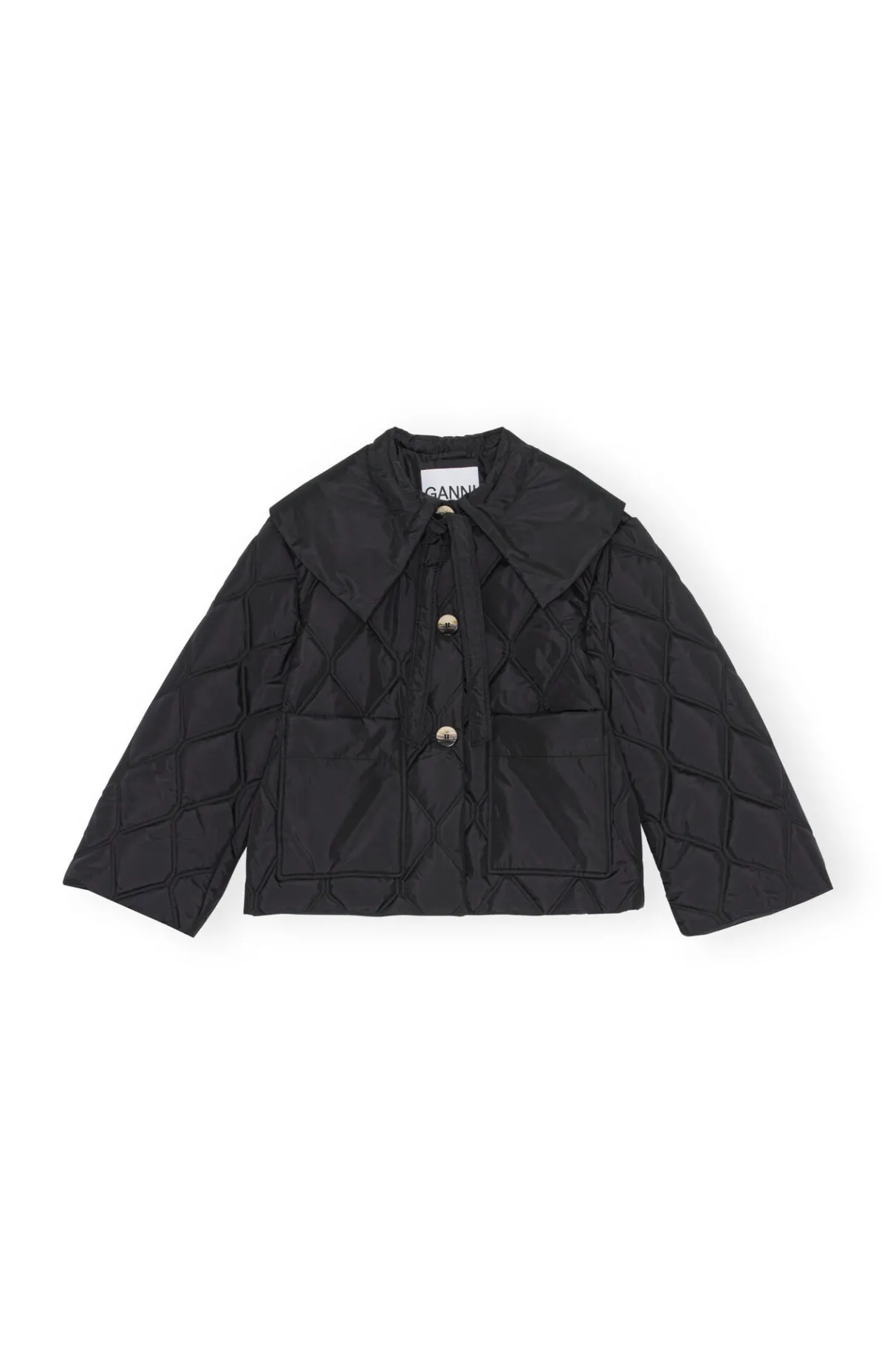 Sale GANNI Ripstop Quilt Jacket Black