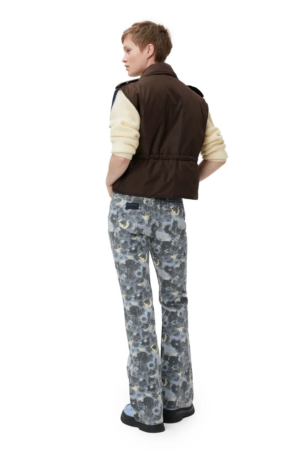 Outlet GANNI Ripstop Quilt Reversible Vest Mole