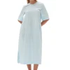 Sale GANNI Seersucker Check Maxi Dress Ice Water